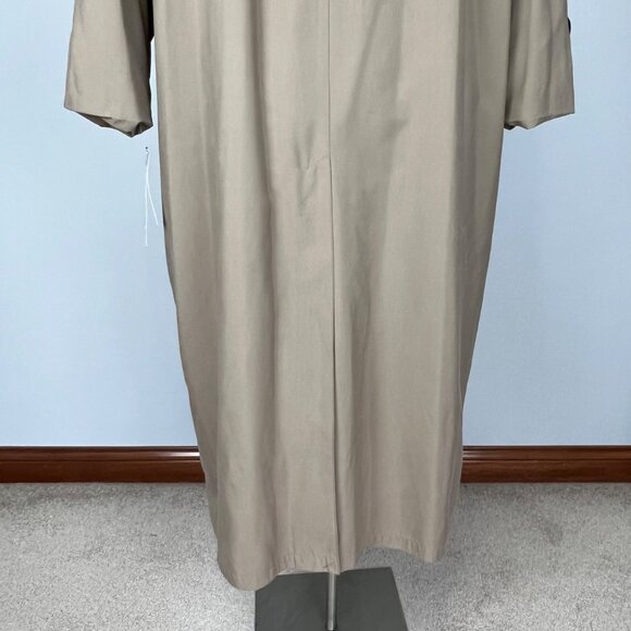 Anne Klein Womens Plus Tan Trench Coat Removable Liner Velvet Collar size 24 - Picture 9 of 16